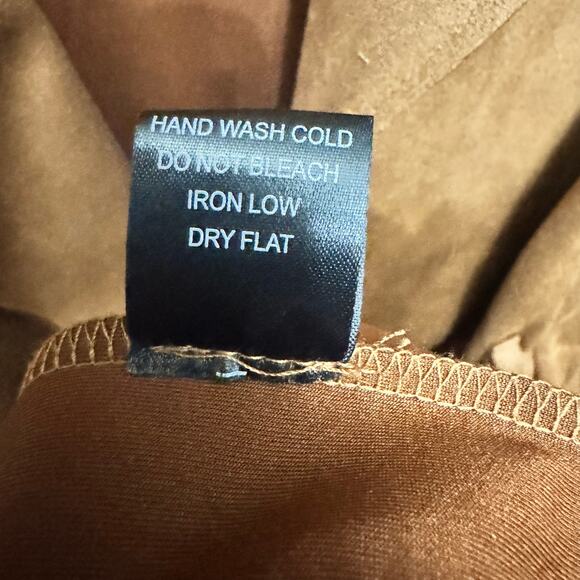 66. Haute Monde Brown Trench-Style Coat Medium - Picture 3 of 8